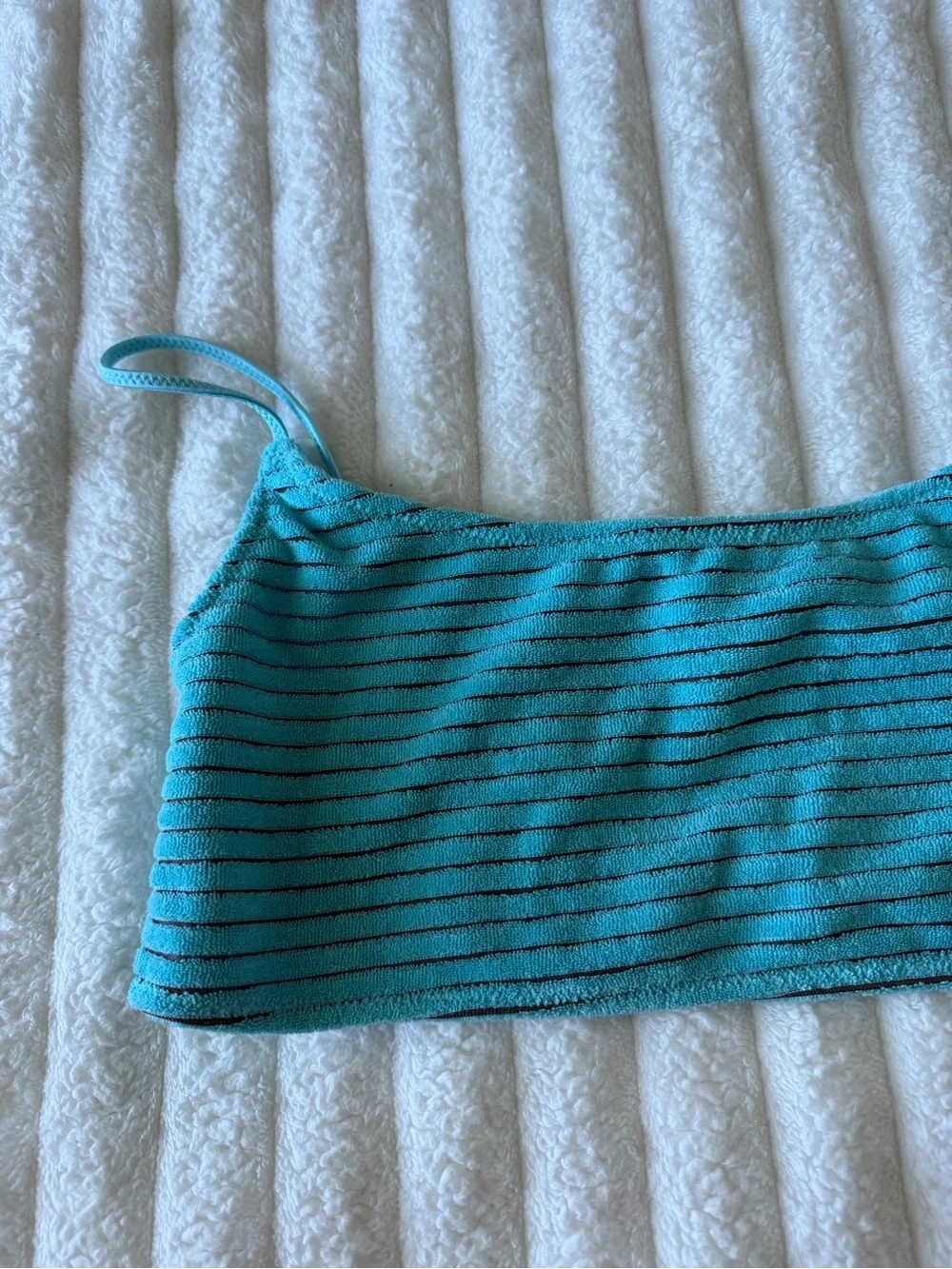 triangl swimwear Blue Striped Bikini Top